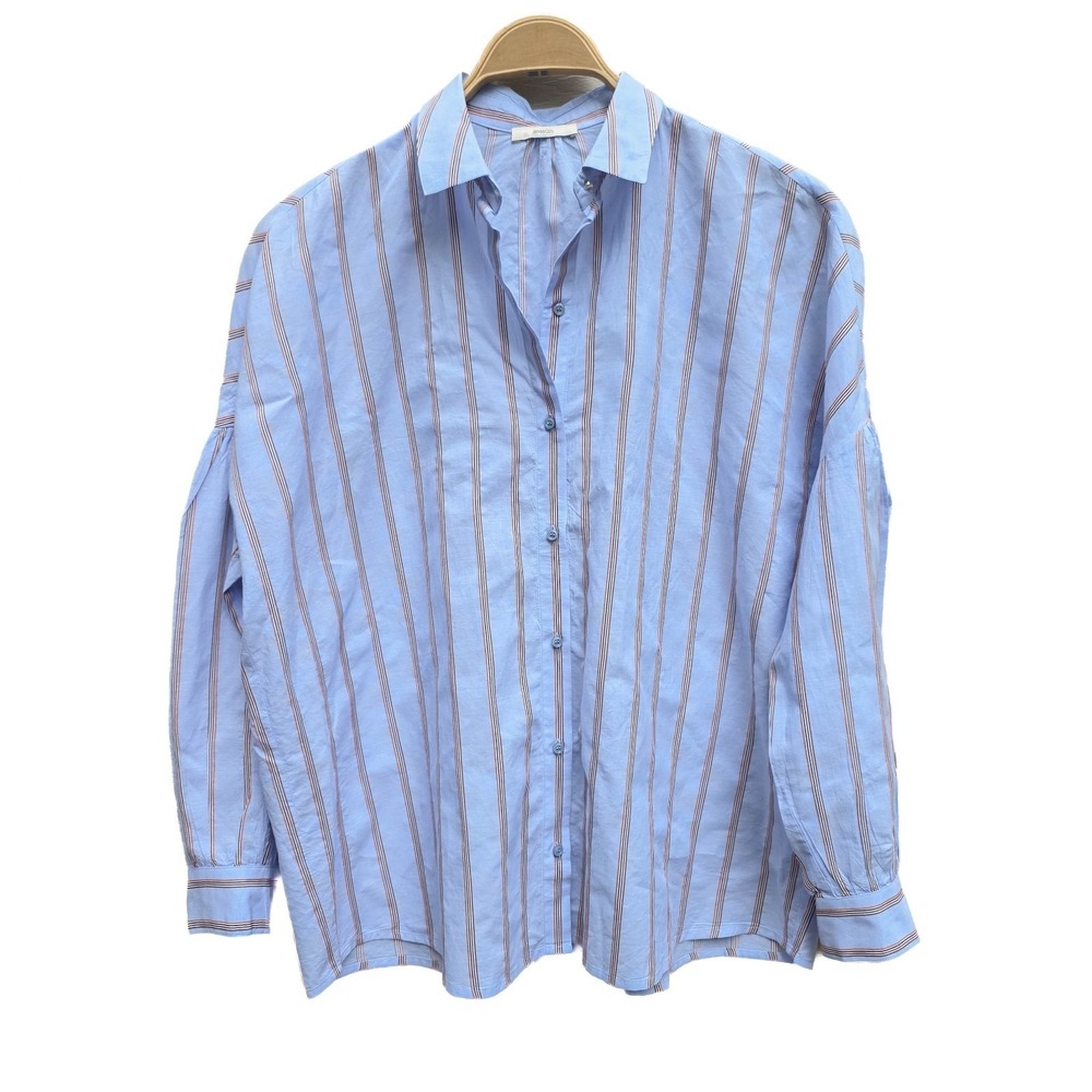 Sessun Botan Blue Stripe Button Up Shirt Womens M Relaxed French Minimalist